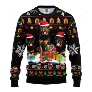 Rottweiler For Merry Christmas Ugly Christmas Sweater