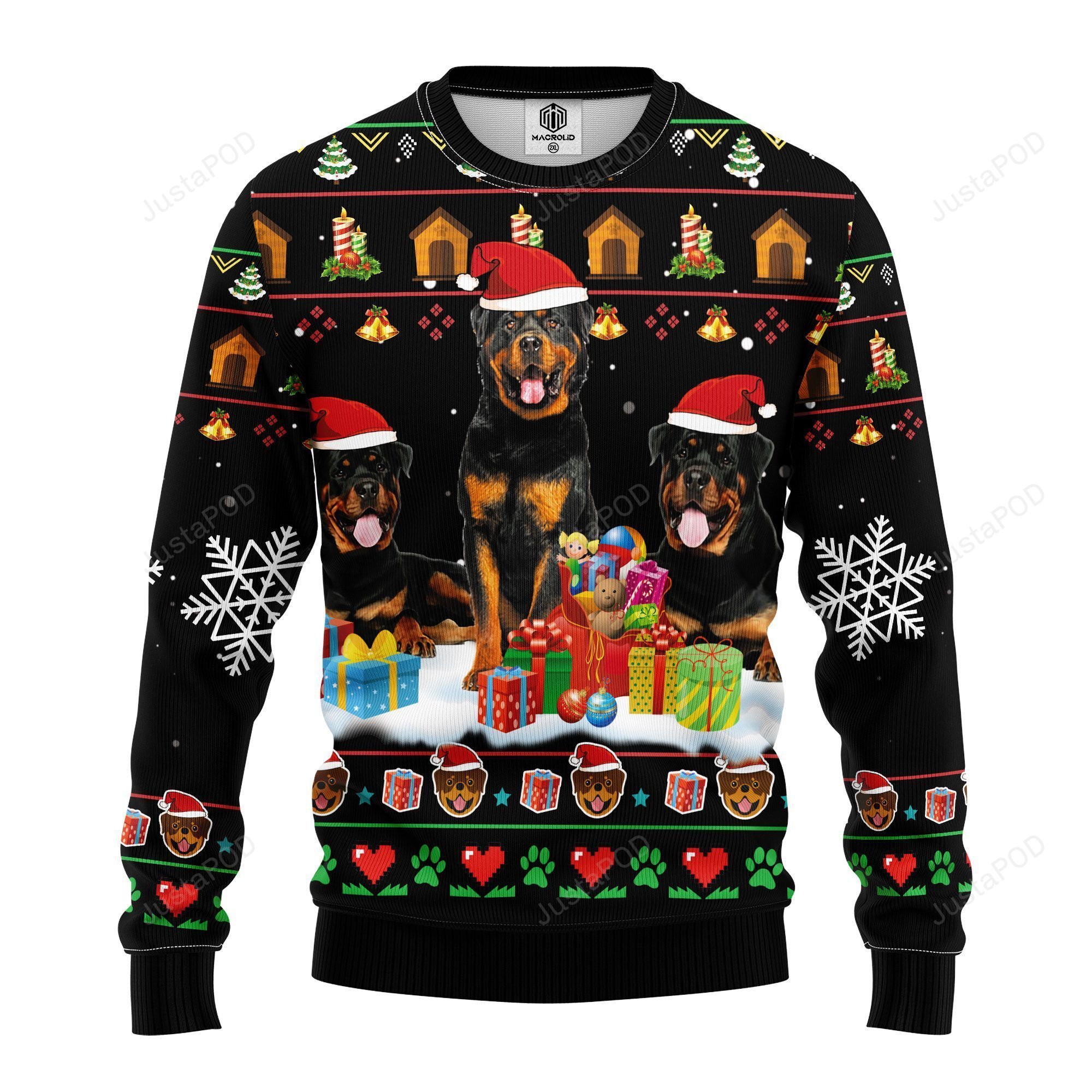 Rottweiler For Merry Christmas Ugly Christmas Sweater Rottweiler For Merry Christmas Ugly Christmas Sweater