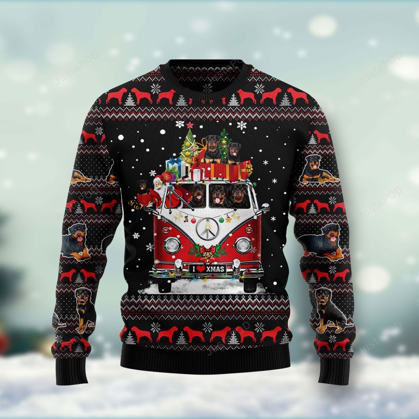Rottweiler I Love Xmas Ugly Christmas Sweater Rottweiler I Love Xmas Ugly Christmas Sweater