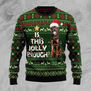 Rottweiler Is This Jolly Enough Ugly Christmas Sweater