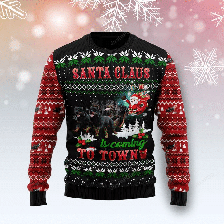 Rottweiler Town Christmas Ugly Christmas Sweater Rottweiler Town Christmas Ugly Christmas Sweater
