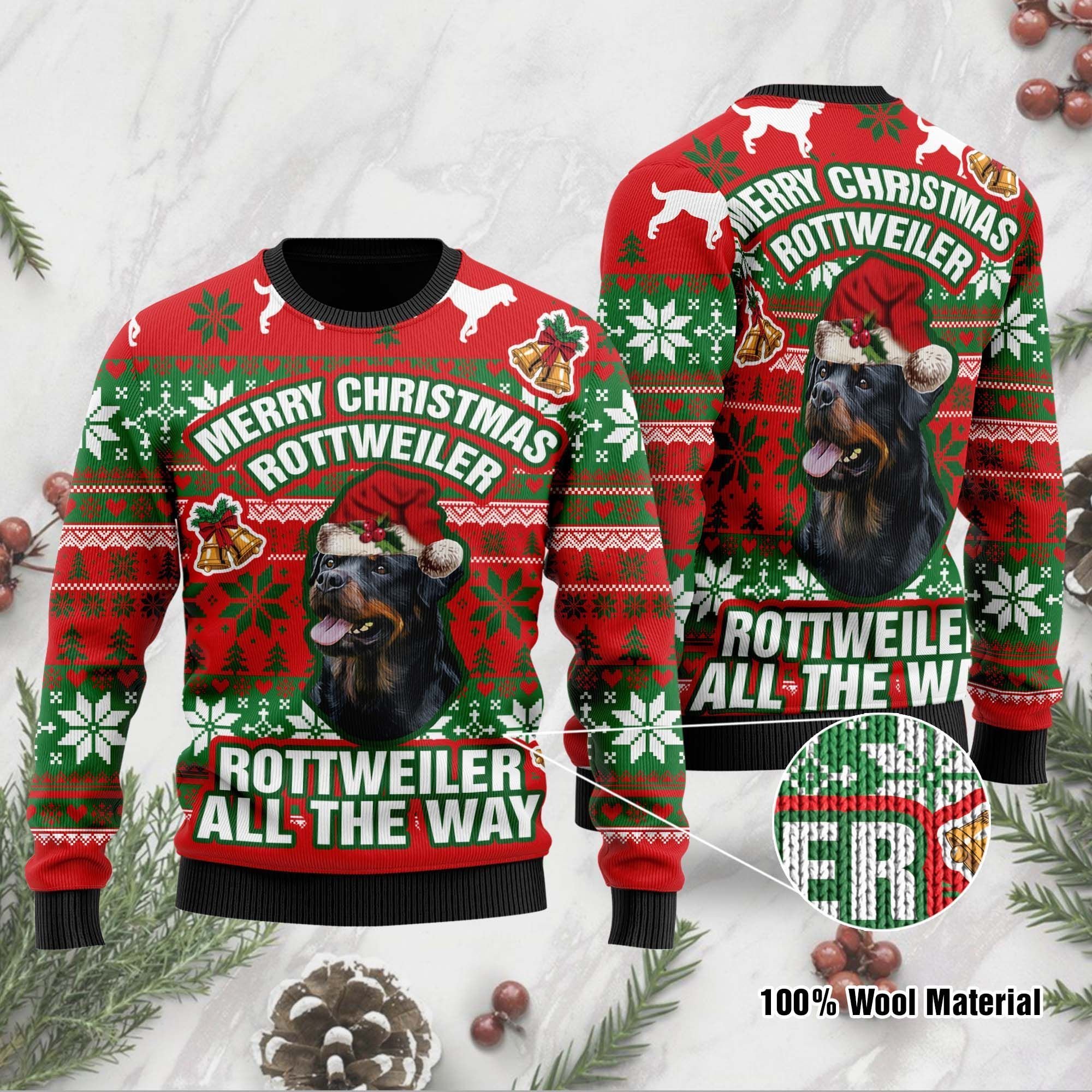 Rottweiler Xmas Ugly Christmas Sweater Rottweiler Xmas Ugly Christmas Sweater