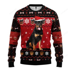 Rottweilerd Ugly Christmas Sweater