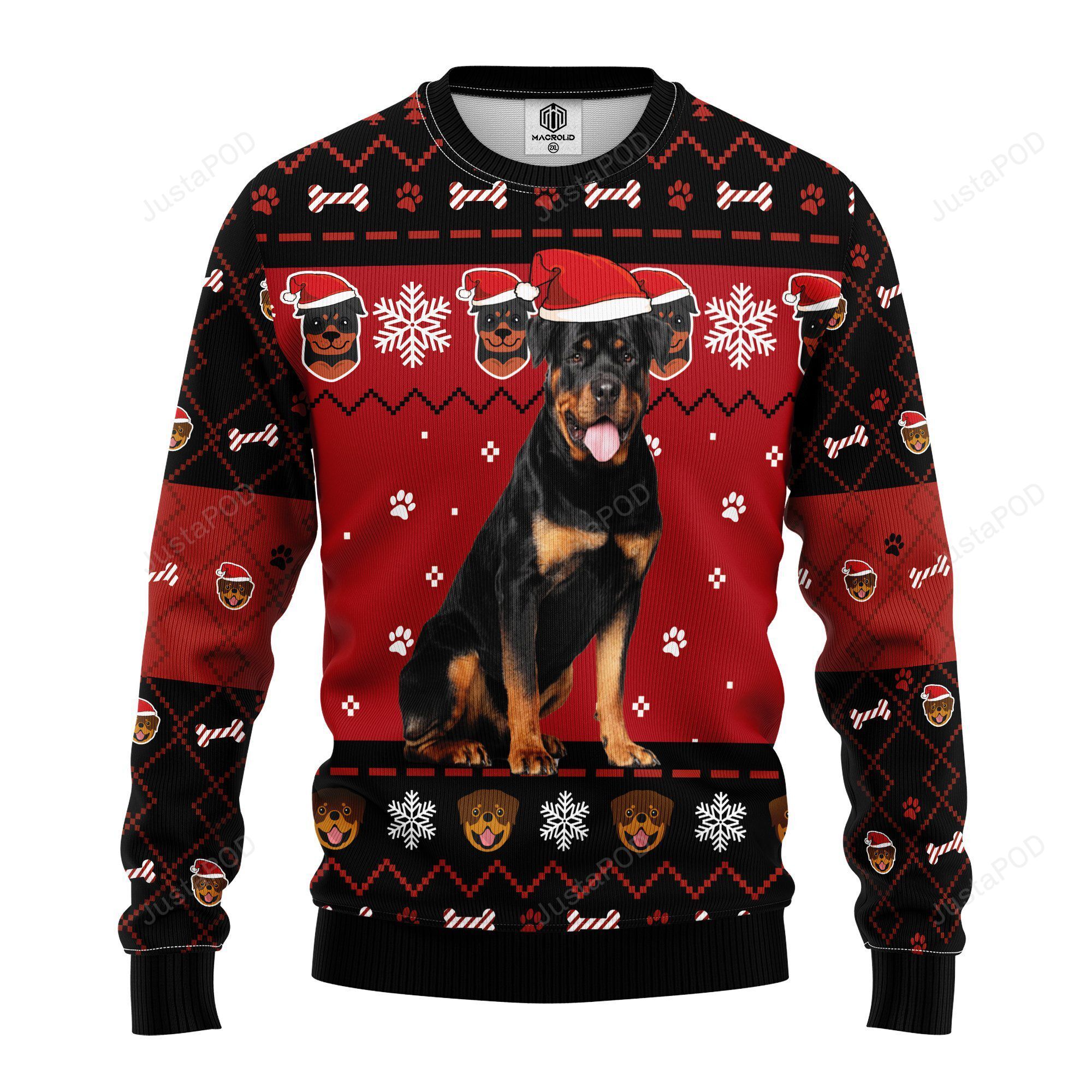 Rottweilerd Ugly Christmas Sweater Rottweilerd Ugly Christmas Sweater