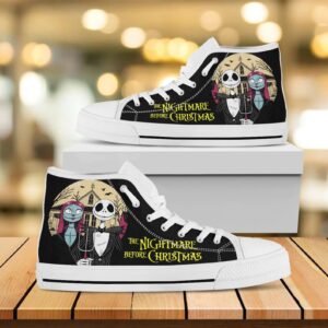 Sally And Jack The Nightmare Before Christmas High Top Shoes