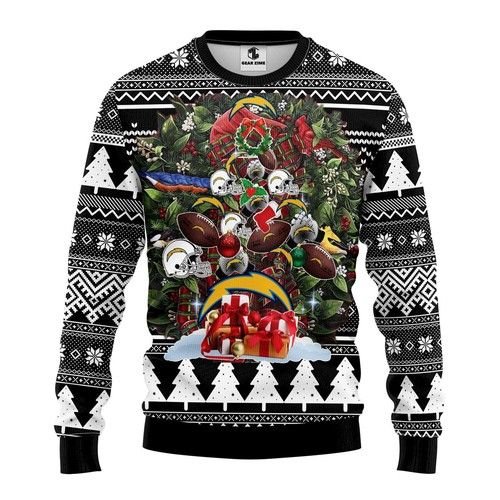 San Diego Chargers Tree Christmas For Fans Ugly Christmas Sweater San Diego Chargers Tree Christmas For Fans Ugly Christmas Sweater