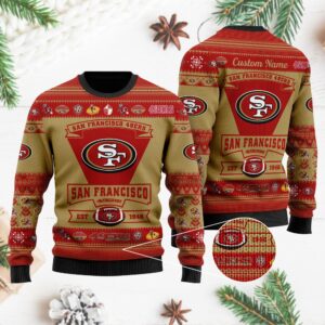 San Francisco 49ers Football Team Logo Personalized Ugly Christmas Sweater