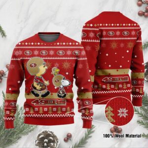 San Francisco 49ers Funny Charlie Brown Peanuts Snoopy Ugly Christmas Sweater