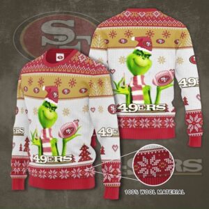 San Francisco 49ers Grinch For Fans Ugly Christmas Sweater