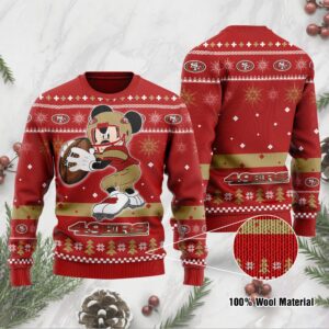 San Francisco 49ers Mickey Mouse Funny Ugly Christmas Sweater