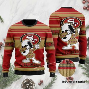 San Francisco 49ers Sweater Shirt For Football Fan NFL J49ersey Ugly Christmas Sweater
