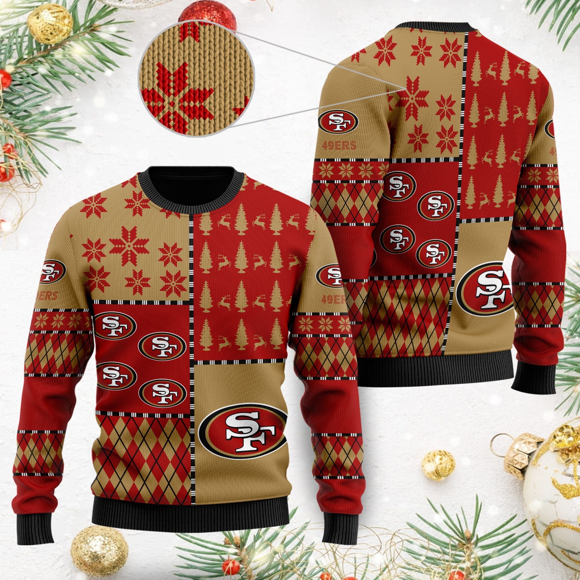 San Francisco 49ers Ugly Christmas Sweaters Best Christmas Gift For 49ers Fans San Francisco 49ers Ugly Christmas Sweaters Best Christmas Gift For 49ers Fans