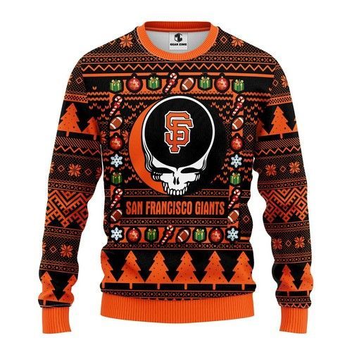 San Francisco Giants Grateful Dead Ugly Christmas Sweater San Francisco Giants Grateful Dead Ugly Christmas Sweater