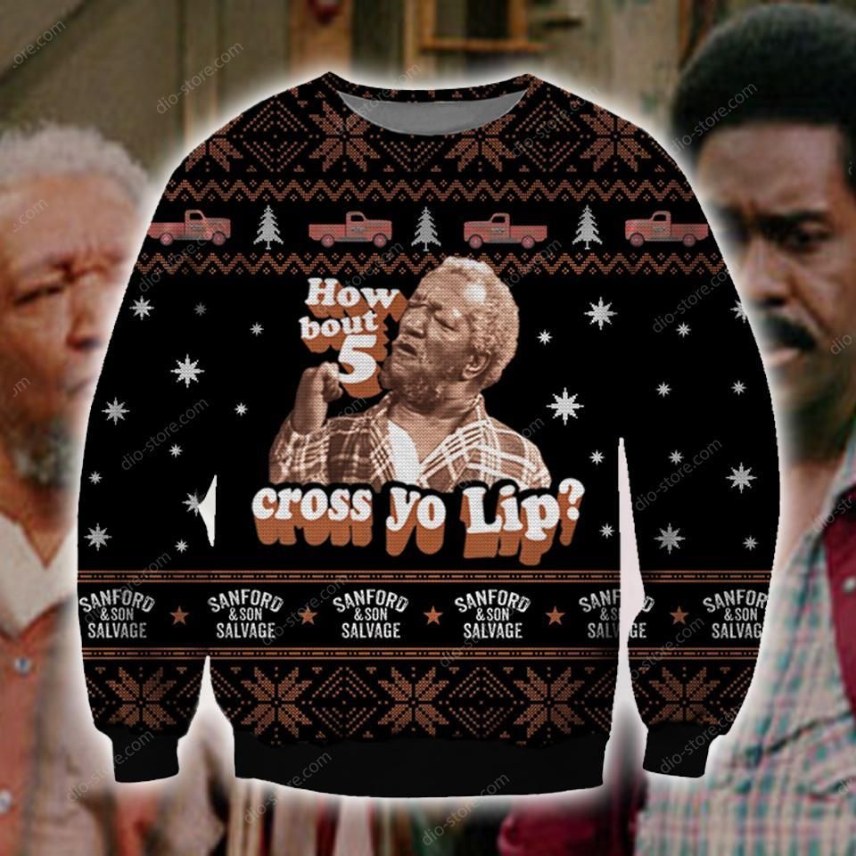 Sanford And Son Knitting Pattern How Bout Cross Yo Lip For Unisex Ugly Christmas Sweater Sanford And Son Knitting Pattern How Bout Cross Yo Lip For Unisex Ugly Christmas Sweater