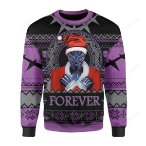 Santa Black Panther Wankada Ugly Christmas Sweater