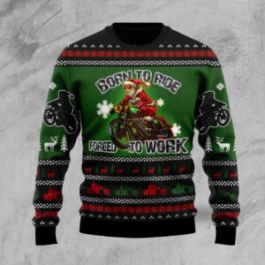 Santa Born To Ride TY210 Ugly Christmas Sweater