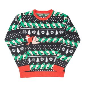 Santa Claus And Elfs Santapead Elves Ugly Christmas Sweater