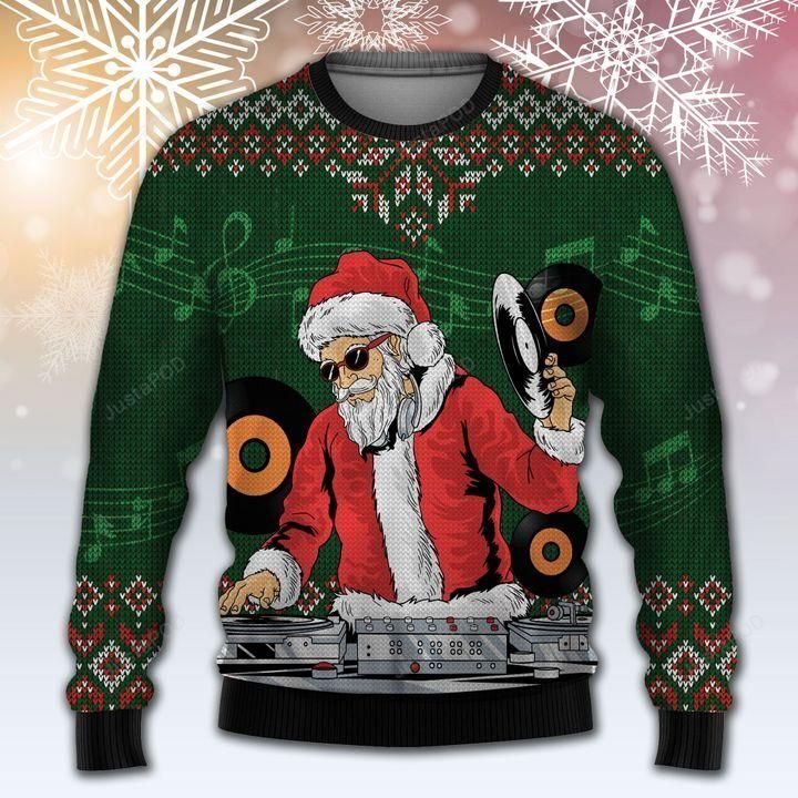 Santa Claus DJ Ugly Christmas Sweater Santa Claus DJ Ugly Christmas Sweater