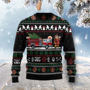 Santa Claus Firefighter G51110 Ugly Christmas Sweater