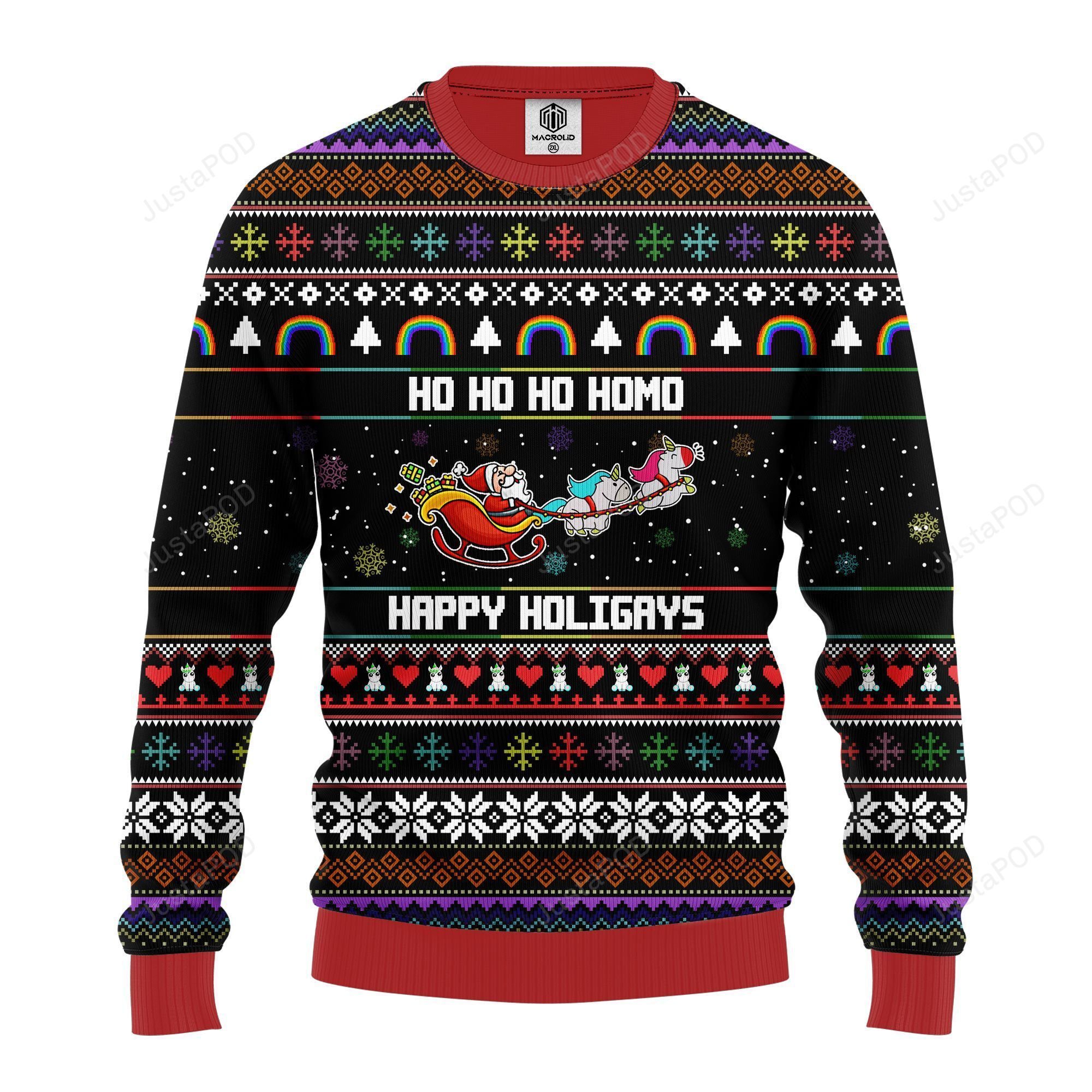 Santa Claus Funny Hohoho Ugly Christmas Sweater Santa Claus Funny Hohoho Ugly Christmas Sweater