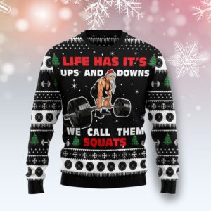 Santa Claus Love Gym TG51016 – Ugly Christmas Sweater unisex womens & mens