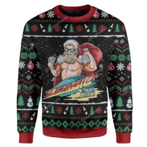 Santa Claus Muscle Sleighwatch For Unisex Ugly Christmas Sweater