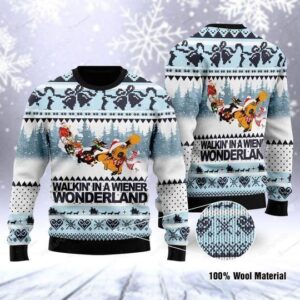 Santa Clause Walkin’ In A Wiener Wonderland Ugly Christmas Sweater