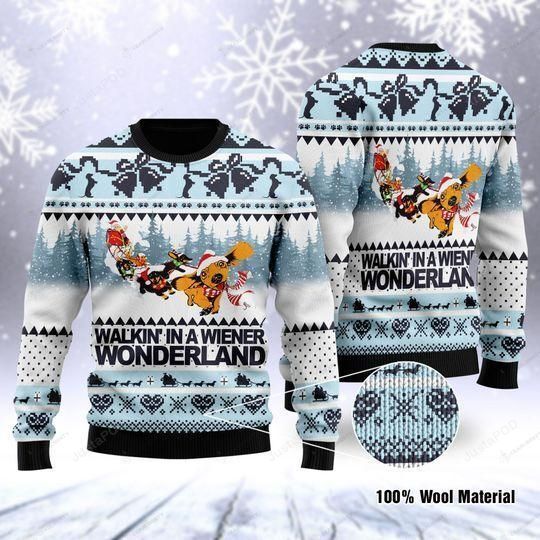 Santa Clause Walkin’ In A Wiener Wonderland Ugly Christmas Sweater Santa Clause Walkin’ In A Wiener Wonderland Ugly Christmas Sweater
