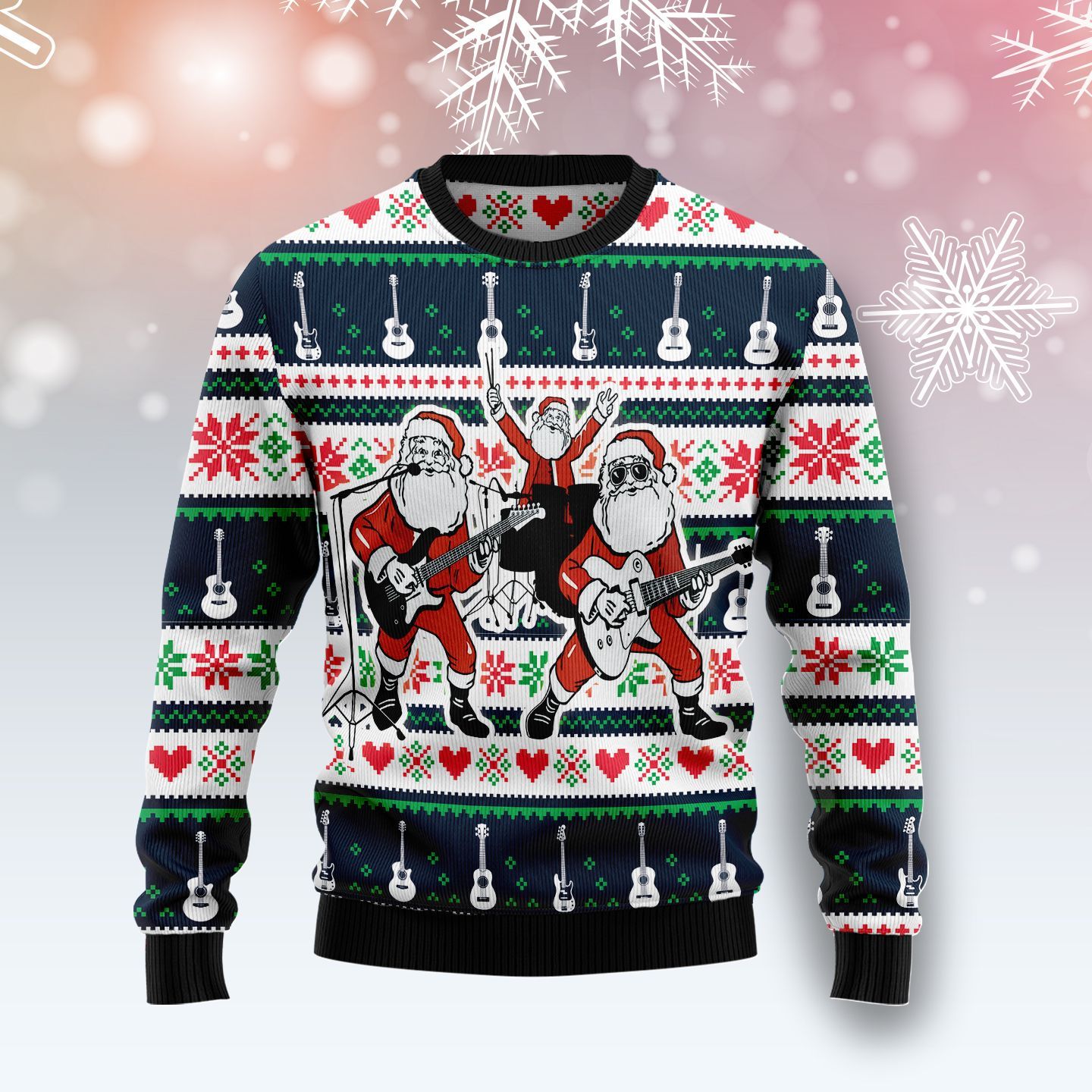 Santa Claus’s Band For Unisex Ugly Christmas Sweater Santa Claus’s Band For Unisex Ugly Christmas Sweater