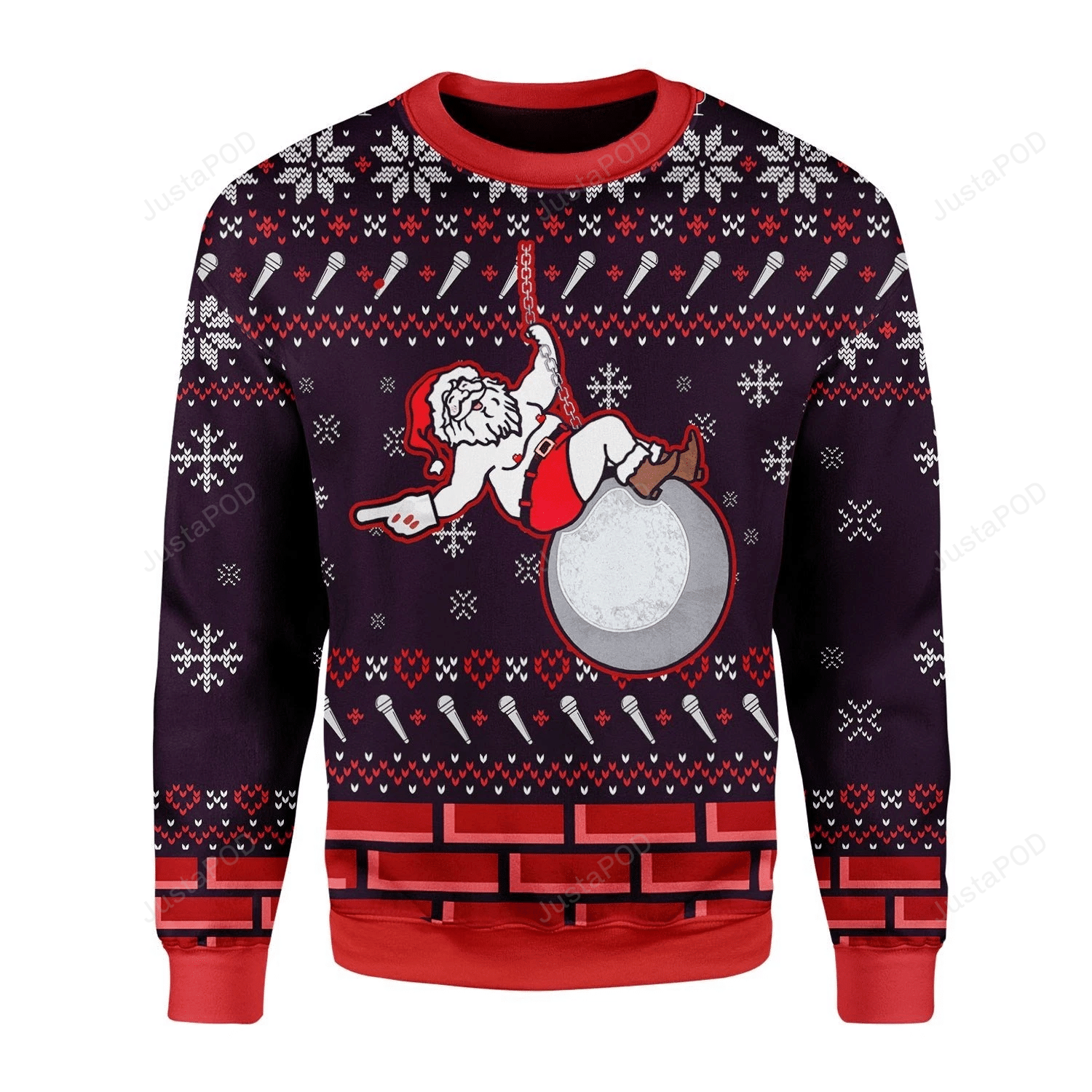 Santa Cyrus Ugly Christmas Sweater Santa Cyrus Ugly Christmas Sweater