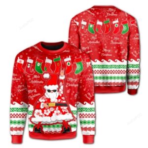 Santa Dancing Merry Christmas Ugly Christmas Sweater
