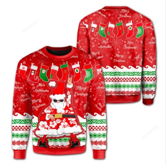 Santa Dancing Merry Christmas Ugly Christmas Sweater Santa Dancing Merry Christmas Ugly Christmas Sweater