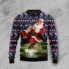 Santa Fishing HT92405 Ugly Christmas Sweater unisex womens & mens