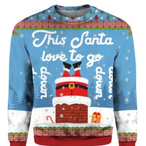 Santa Goes Down Ugly Christmas Sweater