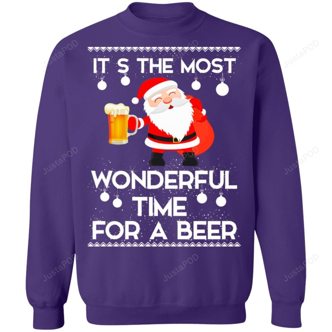Santa It?s The Most Wonderful Time Tor A Beer Ugly Christmas Sweater Santa It?s The Most Wonderful Time Tor A Beer Ugly Christmas Sweater