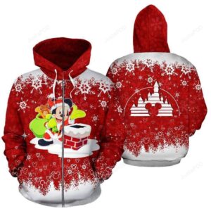 Santa Mickey Christmas For Mickey Lovers 3D All Over Print Hoodie