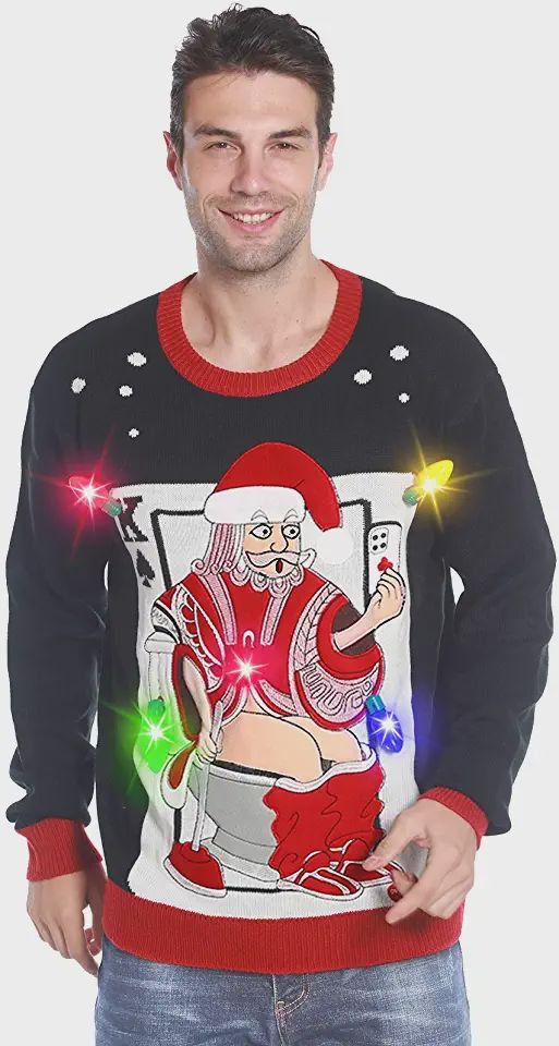 Santa Poker Ugly Christmas Sweater Santa Poker Ugly Christmas Sweater