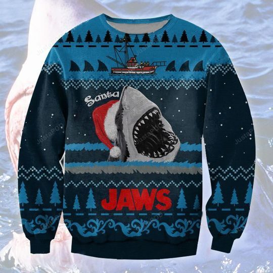Santa Shark Jaws For Unisex Ugly Christmas Sweater Santa Shark Jaws For Unisex Ugly Christmas Sweater