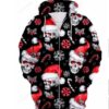 Santa Skull Christmas 3D All Over Print Hoodie