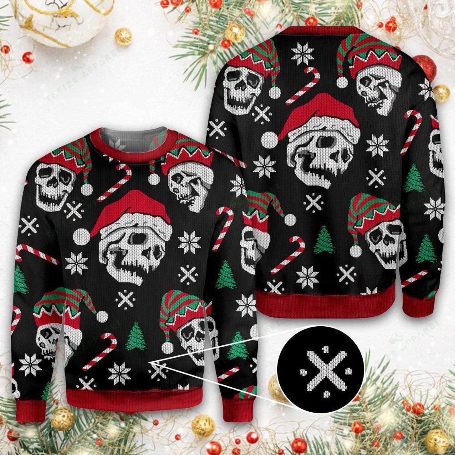 Santa Skull Ugly For Unisex Ugly Christmas Sweater Santa Skull Ugly For Unisex Ugly Christmas Sweater