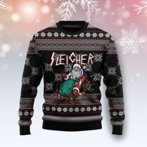 Santa Sleigher For Unisex Ugly Christmas Sweater