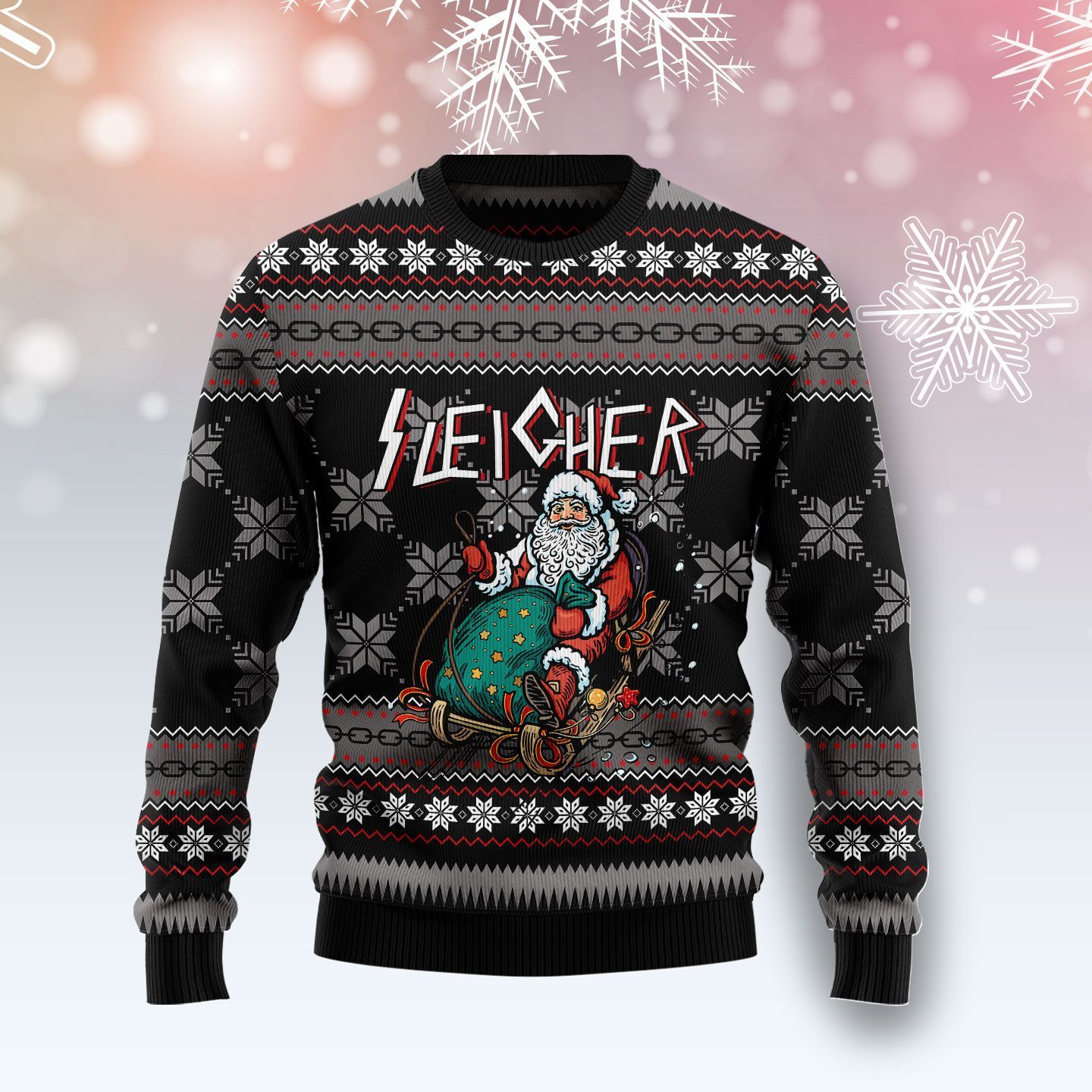 Santa Sleigher For Unisex Ugly Christmas Sweater Santa Sleigher For Unisex Ugly Christmas Sweater