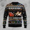 Santa Unicorn Sleigh Ugly Christmas Sweater