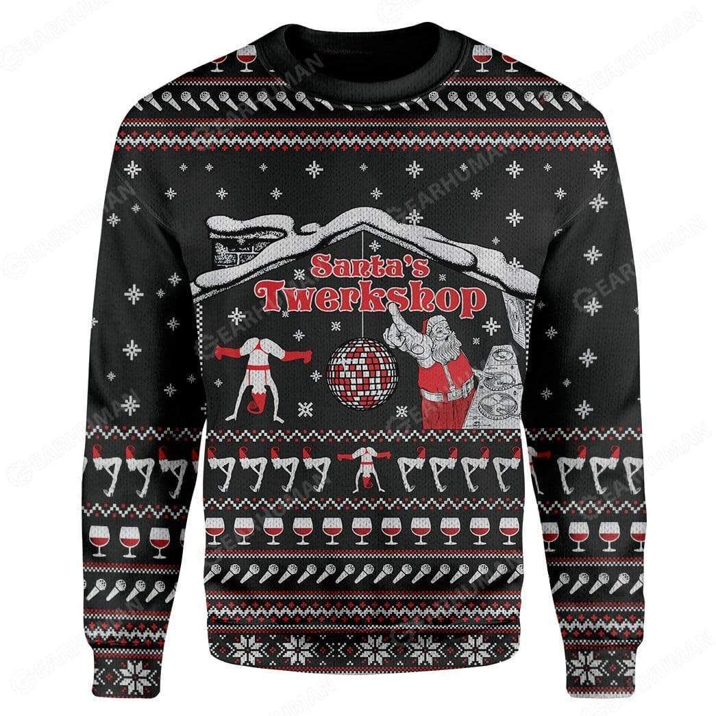 Santa’s Twerkshop Ugly Christmas Sweater Santa’s Twerkshop Ugly Christmas Sweater