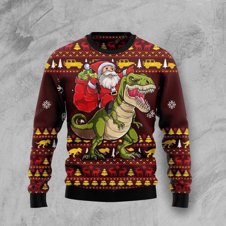 Santassic Park Ugly Christmas Sweater Santassic Park Ugly Christmas Sweater