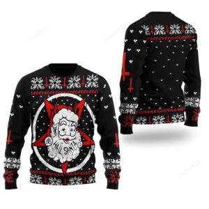 Satanic Hail Santa Ugly Christmas Sweater