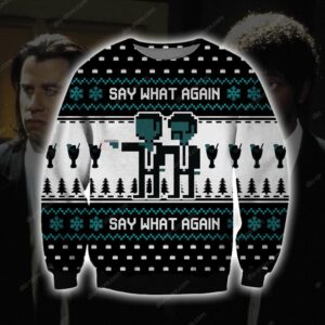 Say What Again Knitting Pattern For Unisex Ugly Christmas Sweater