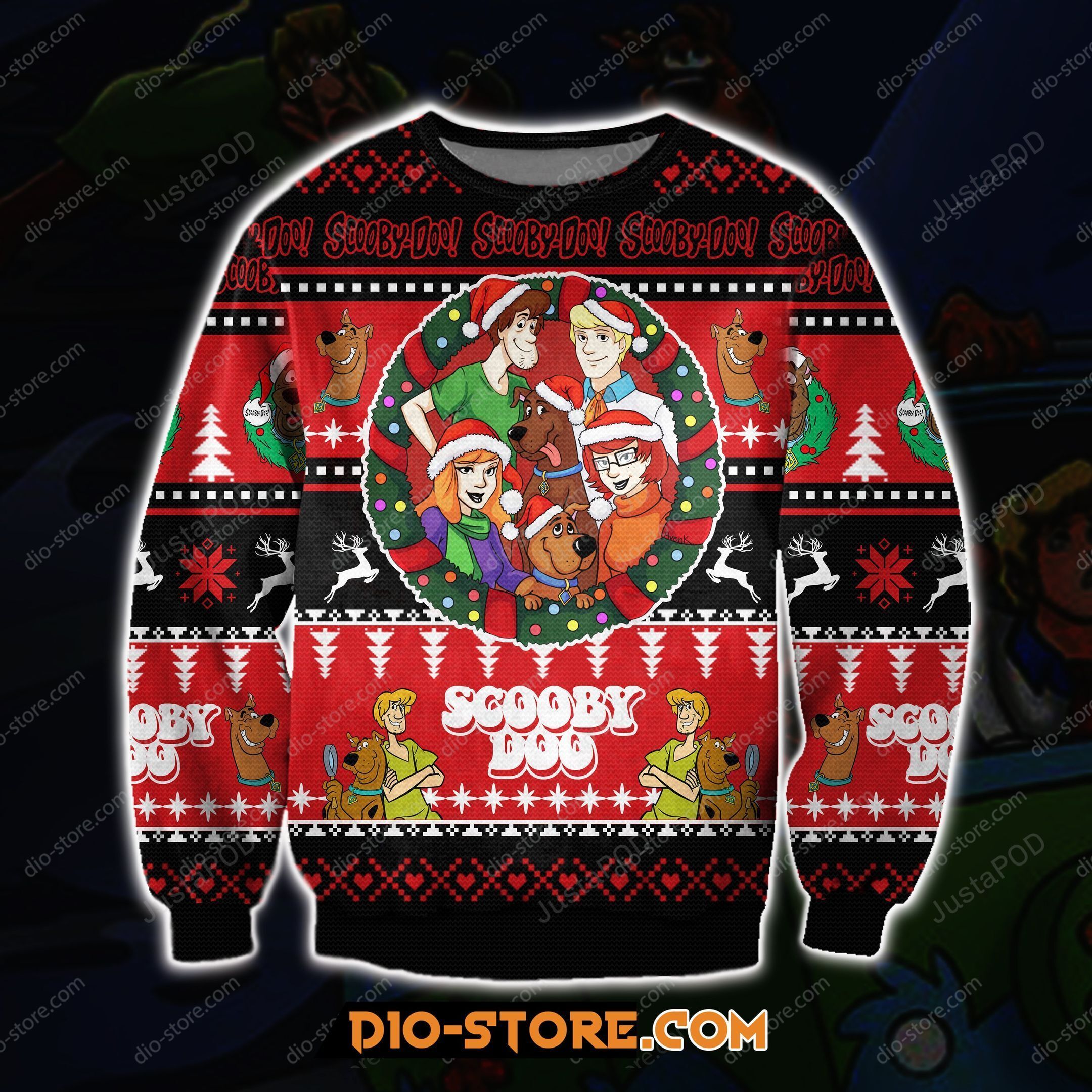Scooby-doo 3d Print Knitting Pattern Ugly Christmas Sweater Scooby-doo 3d Print Knitting Pattern Ugly Christmas Sweater