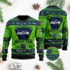 Seattle Seahawks Football Team Logo Custom Name Personalized Ugly Christmas Sweater