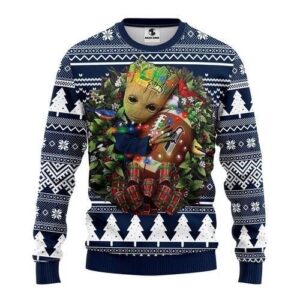 Seattle Seahawks Groot Hug Ugly Christmas Sweater